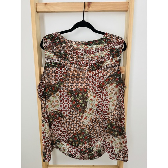 Madison Woman sleeveless top size 16W Boho Fall Floral - Picture 2 of 7